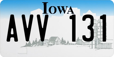 IA license plate AVV131