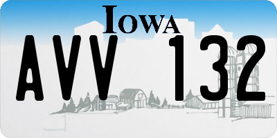 IA license plate AVV132
