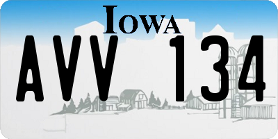 IA license plate AVV134