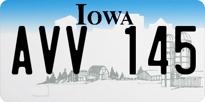 IA license plate AVV145