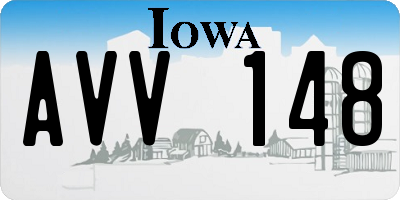 IA license plate AVV148