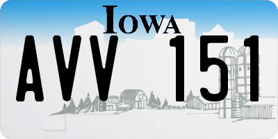 IA license plate AVV151