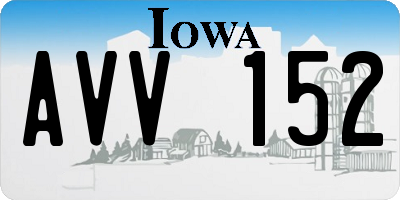 IA license plate AVV152