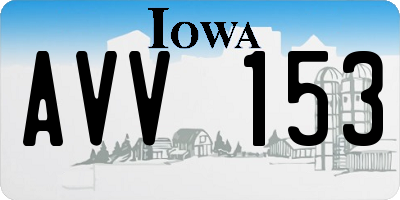 IA license plate AVV153