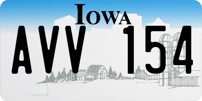 IA license plate AVV154