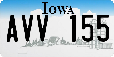 IA license plate AVV155