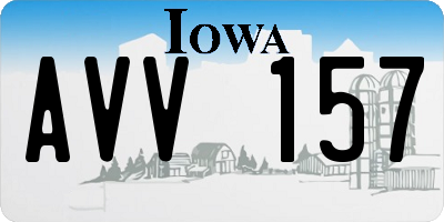IA license plate AVV157