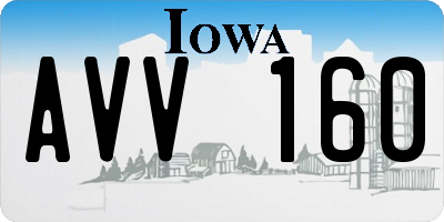 IA license plate AVV160