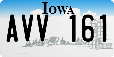 IA license plate AVV161