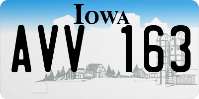 IA license plate AVV163