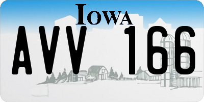 IA license plate AVV166