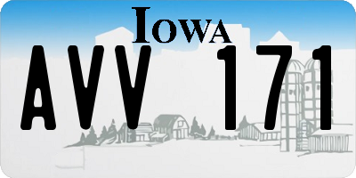 IA license plate AVV171