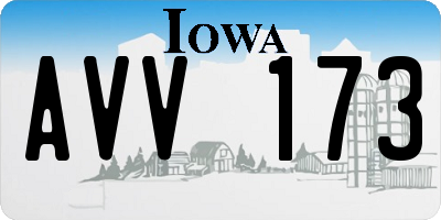 IA license plate AVV173