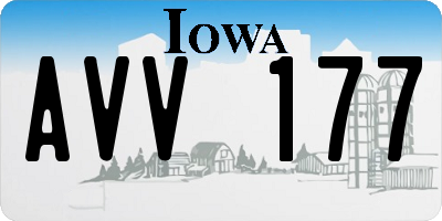 IA license plate AVV177