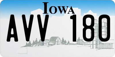IA license plate AVV180