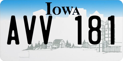 IA license plate AVV181