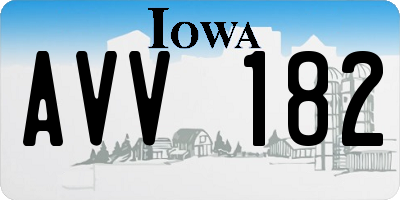IA license plate AVV182