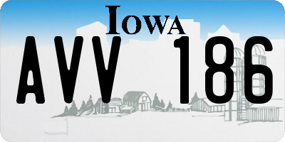 IA license plate AVV186