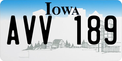 IA license plate AVV189