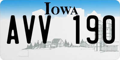 IA license plate AVV190