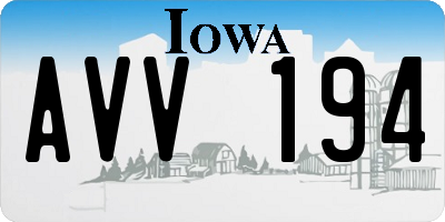 IA license plate AVV194