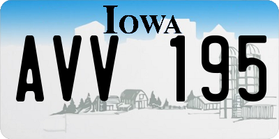 IA license plate AVV195