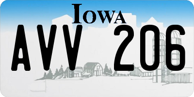 IA license plate AVV206
