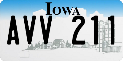 IA license plate AVV211