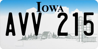 IA license plate AVV215