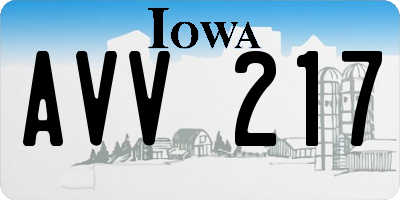 IA license plate AVV217