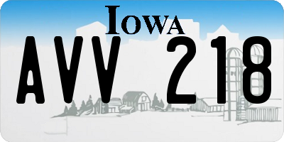 IA license plate AVV218