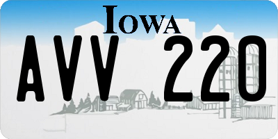 IA license plate AVV220