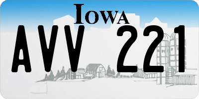 IA license plate AVV221