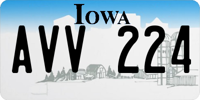 IA license plate AVV224
