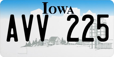 IA license plate AVV225