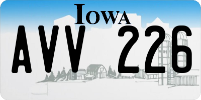 IA license plate AVV226