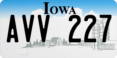 IA license plate AVV227