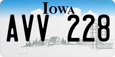 IA license plate AVV228