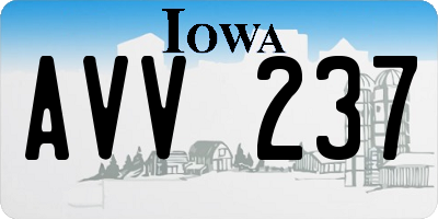 IA license plate AVV237