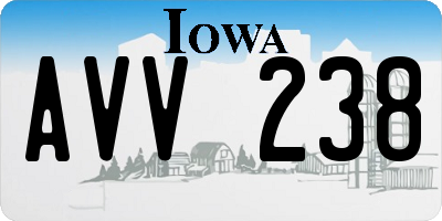 IA license plate AVV238