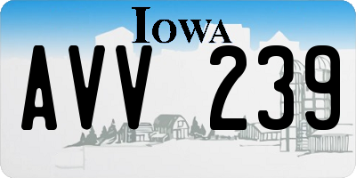 IA license plate AVV239