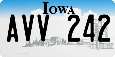 IA license plate AVV242