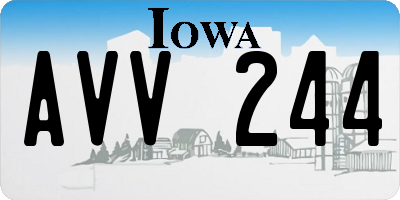 IA license plate AVV244