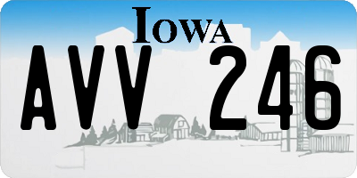 IA license plate AVV246