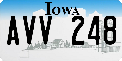 IA license plate AVV248