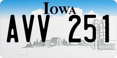 IA license plate AVV251