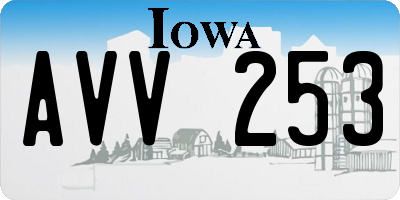IA license plate AVV253
