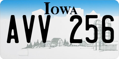 IA license plate AVV256