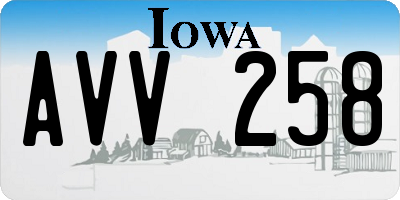 IA license plate AVV258