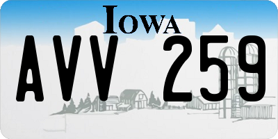 IA license plate AVV259